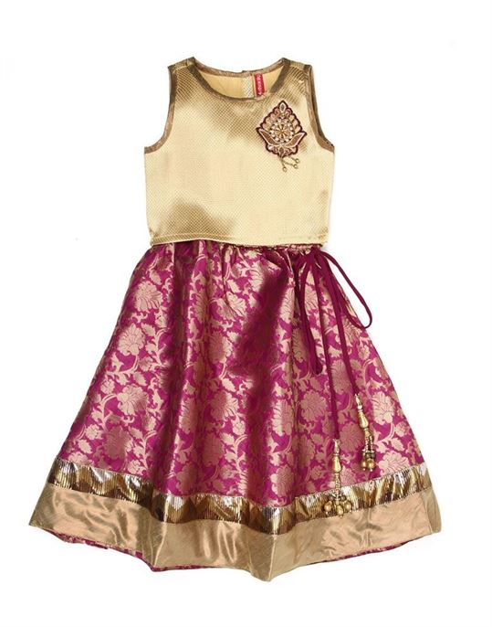 Ethnicity Girls Ethnic Wear Purple Lahenga Choli